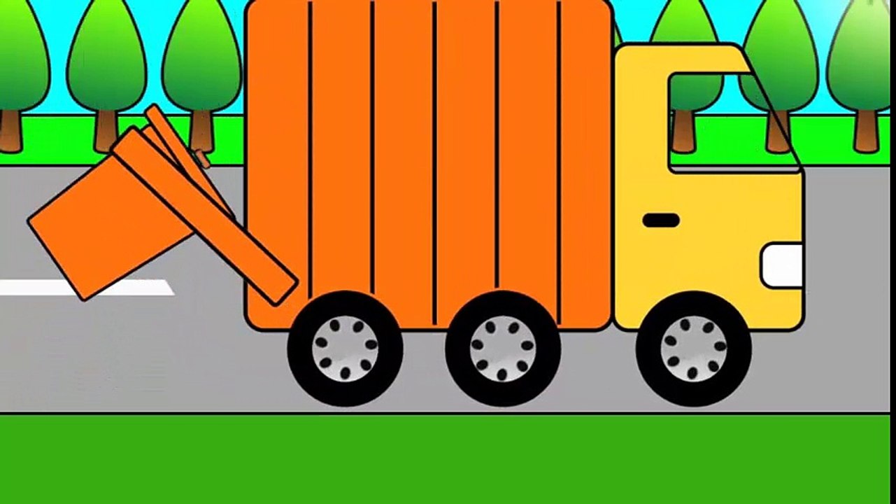 Police Car Cartoon For Children, Trucks and Prams, Bus Tow, Backhoe loader for Toys Tracks Engineering Toys. Infinity Colors