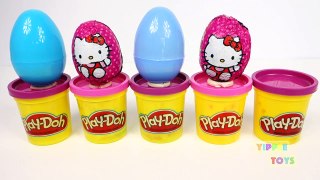 [Play-doh] Hello Kitty Surprise Eggs Play Doh Kinder Surprise Toys MLP Peppa Pig Spongebob Thomas