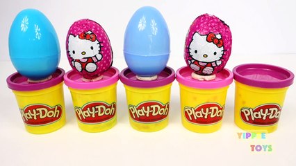 Tải video: [Play-doh] Hello Kitty Surprise Eggs Play Doh Kinder Surprise Toys MLP Peppa Pig Spongebob Thomas