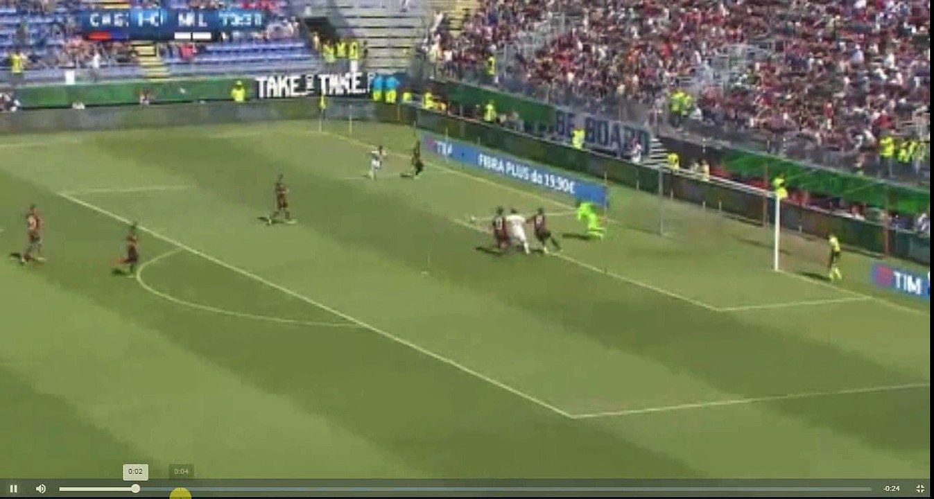 Gianluca Lapadula Penalty Goal - Cagliari vs AC Milan 1-1  28.05.2017 (HD)
