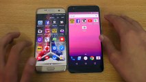 Samsung galaxy s7 edge vs Huawei nexus 6p android Nougat