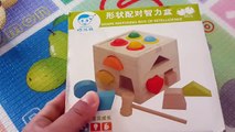 Learn Colors Numbers with Wooden Truck Hammer Balls Toys for Children Toddlers