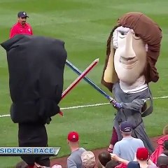 La batalla de star gigantes durante reciente partido de beisbol