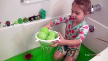 Slime Baff Bath Fun & Learn The Cowviews Plays In A Green Slime Baff GROSS!