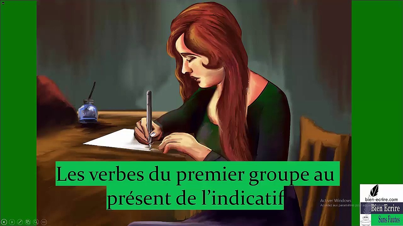 Conjugaison des verbes du 1er groupe présent de l'indicatif (1ère partie)