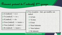 Conjugaison des verbes du 2ème groupe au présent de l'indicatif