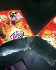 Aaa dekh loo REAL FRUIT JUICE bitho ki niklaya