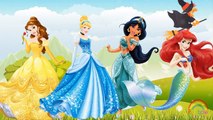 Wrong Dress Disney Princess Little Ariel Cinderella Jasmine Finger Family Song Colors for Kids