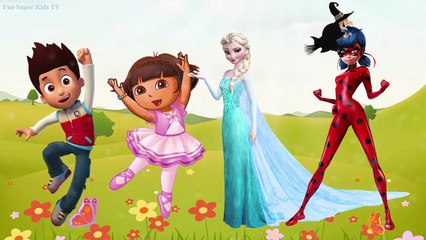 Wrong Dress Paw Patrol Frozen Elsa Dora Miraculous Ladybug Finger Family Song Colors for Kids