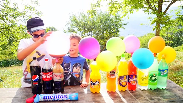EXPÉRIENCE COCA-MENTOS + BALLONS !