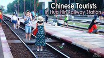Chinese tourists in Hua Hin Railway Station