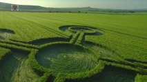 Giant 'Fidget Spinner' Crop Circle Mysteriously Appears in Wheat Fields