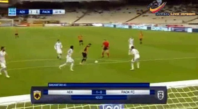 Anastasios Bakasetas Goal HD - AEK Athens FC	1-0	PAOK 28.05.2017