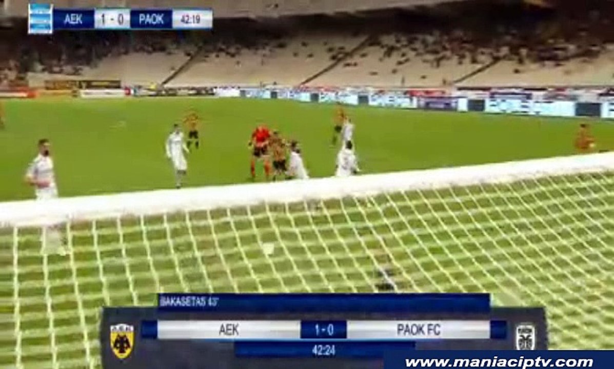 Anastasios Bakasetas GOAL HD - AEK Athens FC 1-0 PAOK 28.05.2017