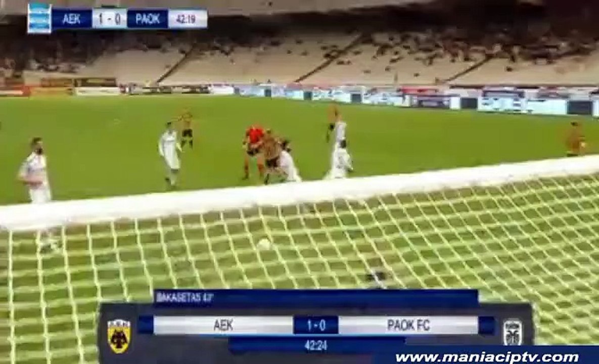 Το γκολ του Τάσου Μπακασέτα- ΑΕΚ 1-0 ΠΑΟΚ - 28052017