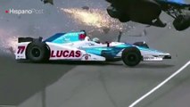 Impresionante accidente entre los autos de los pilotos Jay Howard y Scott Dixon