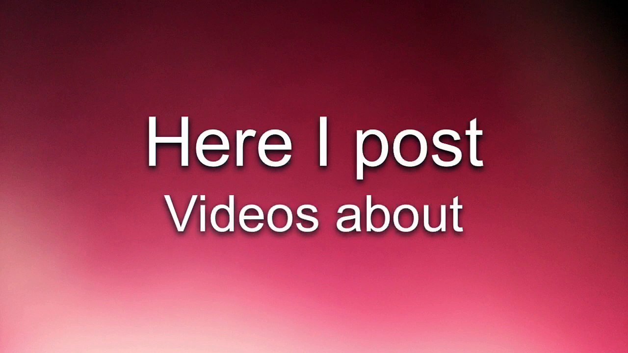 welcome to my channel!