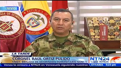 "Es una respuesta rápida a las necesidades que tiene la comunidad para contribuir al proceso de descontaminación de minas": Coronel Raúl Ortiz Pulido desminado en Colombia