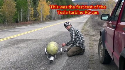 TESLA TURBINE  powered  UGV DRONE , full test.