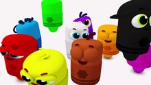 Finger Family Song - Color Crew Babies _ 3D Rhymes for Chi