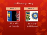 2015 Cricket World Cup fixtures, schedule and time table