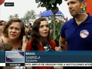 Al menos 150 mil brasileños gritan en Río de Janeiro Fuera Temer