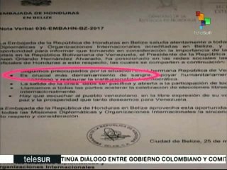 Gobierno venezolano emite nota de protesta por injerencia de Honduras