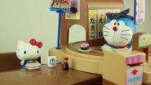 Doraemon Rika-chan round and round rotation sushi toy vide