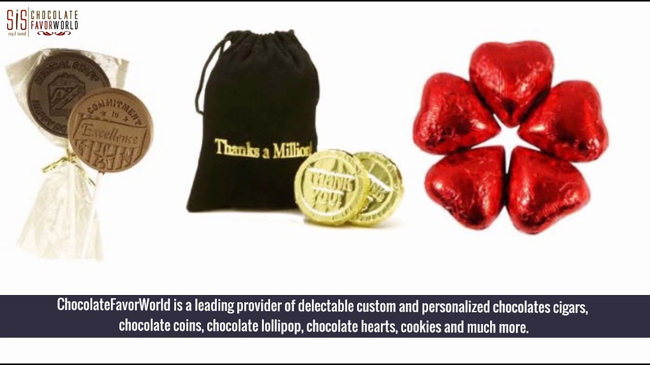 Purchase Personalized Chocolate Favors - Chocolatefavorworld.com