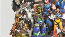 Overwatch: Lucio is trolling Junkrat in the background of the Anniversary event.
