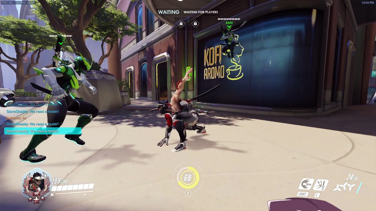Overwatch: Face-to-Face Unsynchronized Genji Dancing simulates bare-handed combat