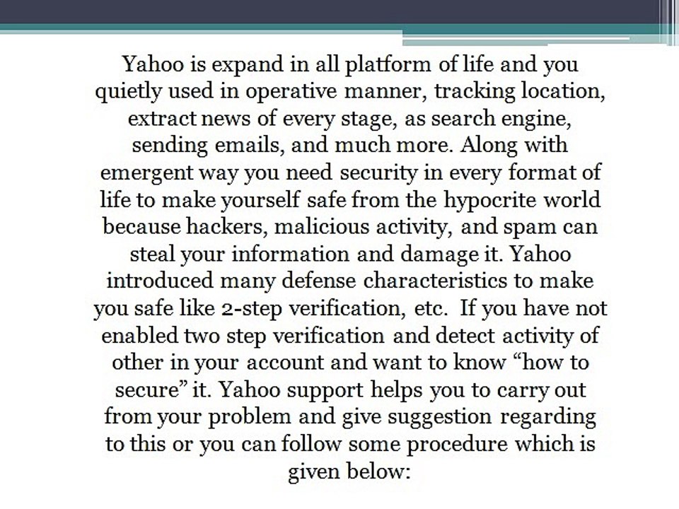 Detecting Activity Of Other In Yahoo And How To Get Rid With It