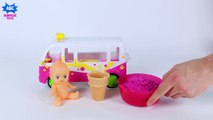 Naughty Baby DiToddlers Dinosaur Finger Family Kinetic Sand Ice Cream Surprise