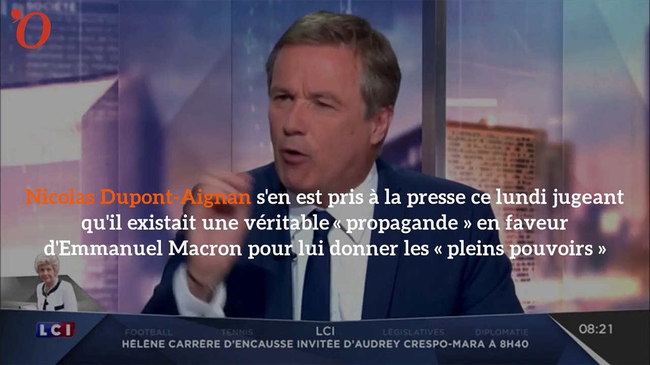 Nicolas Dupont-Aignan dénonce «la propagande» de la presse en faveur de Macron