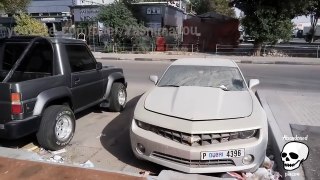 Abandoned cars in Dubai - Chevrolet Camaro RS. Abandoned sport cars in Dubai