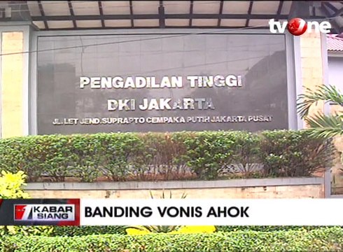 Permohonan Banding Vonis Ahok Mulai Diproses