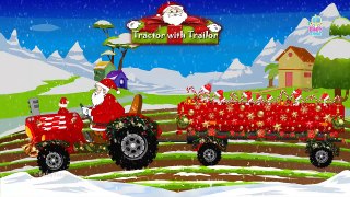Learning Farm Vehicles Name & Sound   Kids Learning Vehicles Name With Santa Claus - BabyTime