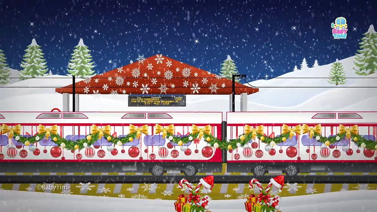 Learning Transport & Railway Vehicles Name   kids Learning vehicles Name With Santa Claus - BabyTime