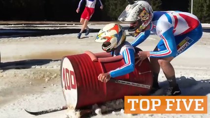 TOP FIVE: Home Made Bobsled, Tricking & Cycling | PEOPLE ARE AWESOME 2017
