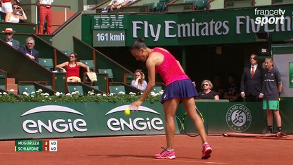 Roland-Garros 2017 : Muguruza alterne entre puissance et finesse (3-1)