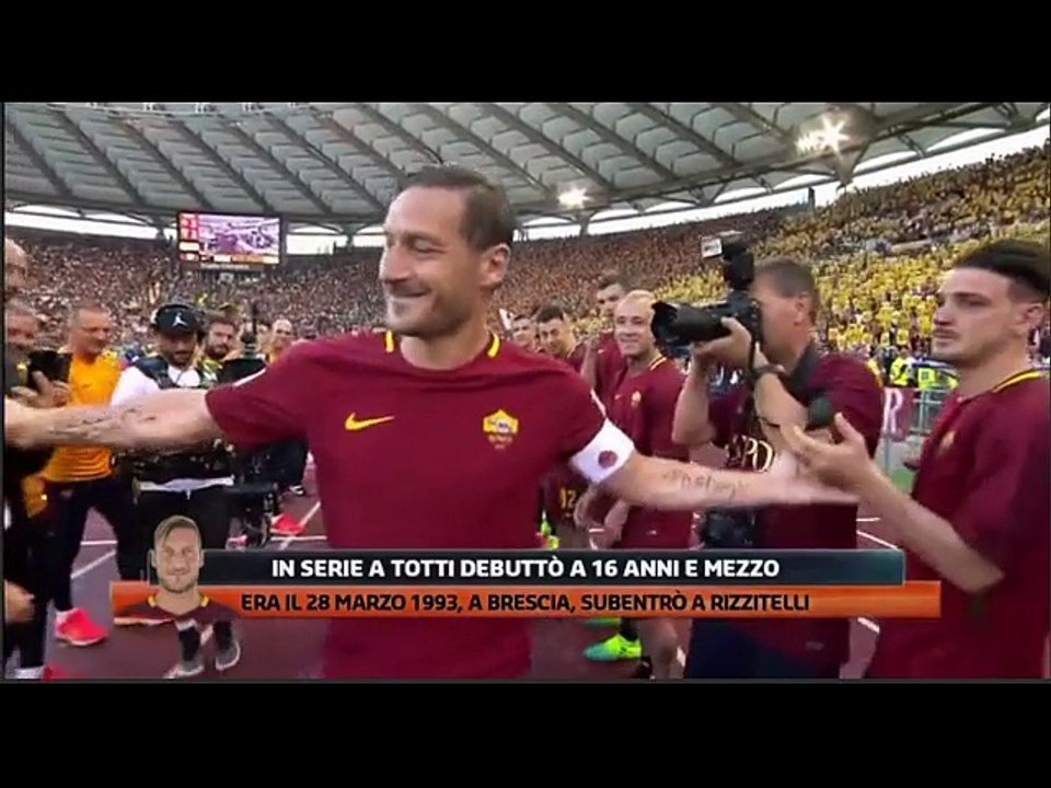 Serie A 2016-17 L'addio al calcio giocato di Francesco Totti