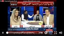 Maiza hameed of PMLN start fighting with shaukat Basra on saying hussain nawaz a accused person............