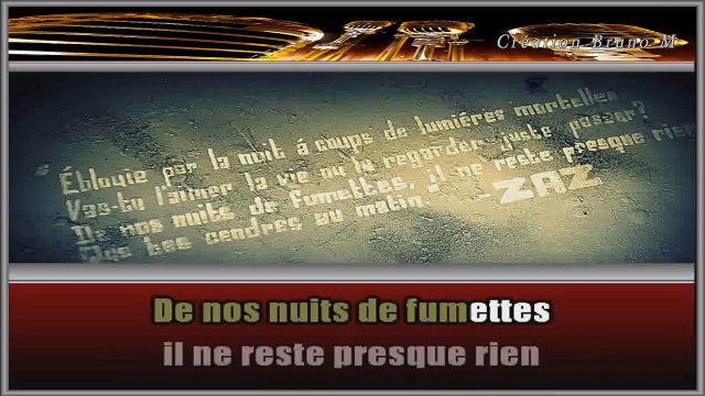 Zaz - Éblouie par la nuit KARAOKE / INSTRUMENTAL