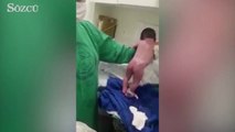 Yeni doğan bebek yürümeye çalışırsa...