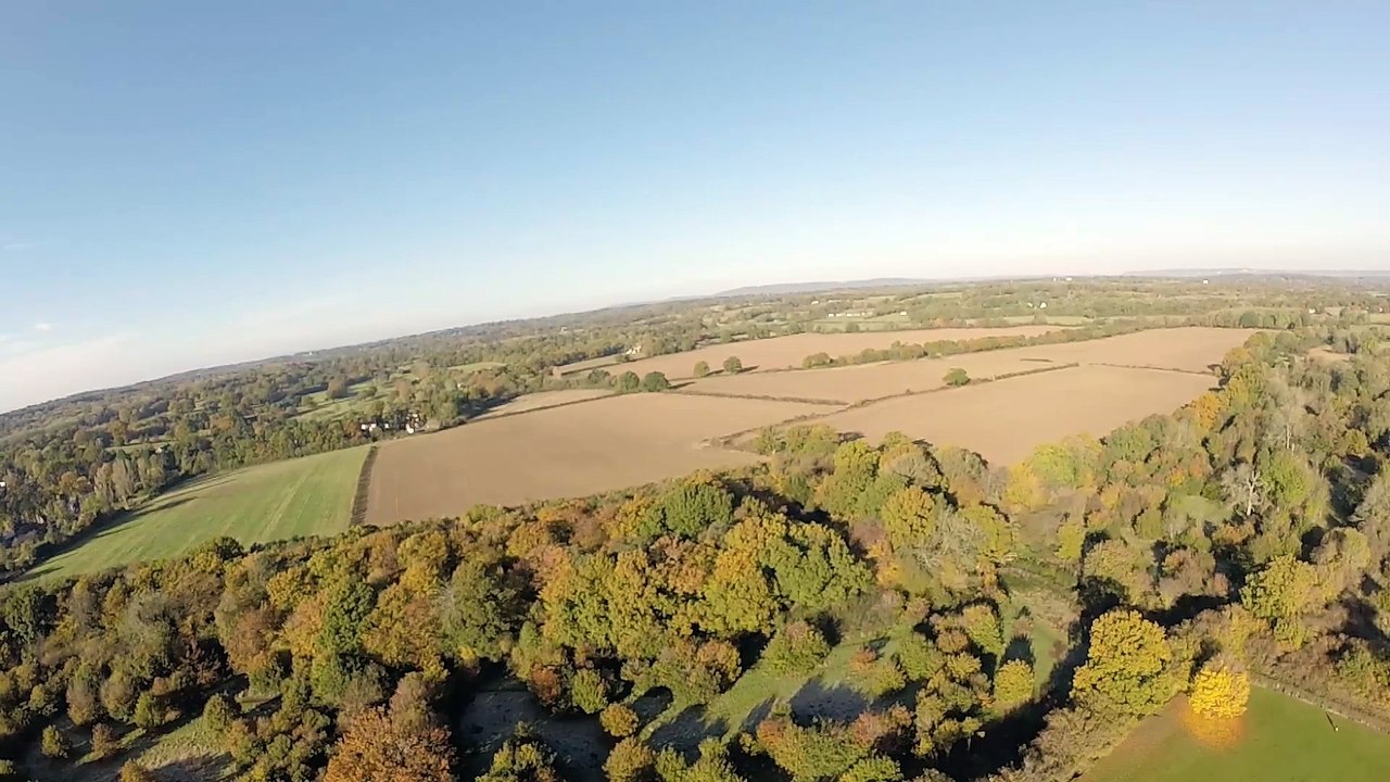 Autumn at Ifield Brook Meadows from the air 6 Nov 2016