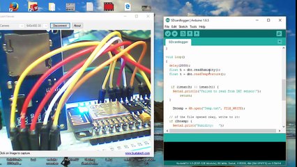 Log Sensor data to an SD card using ESP8266