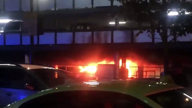 Car fire at gatwick airport South Terminal 7 Oct 2015