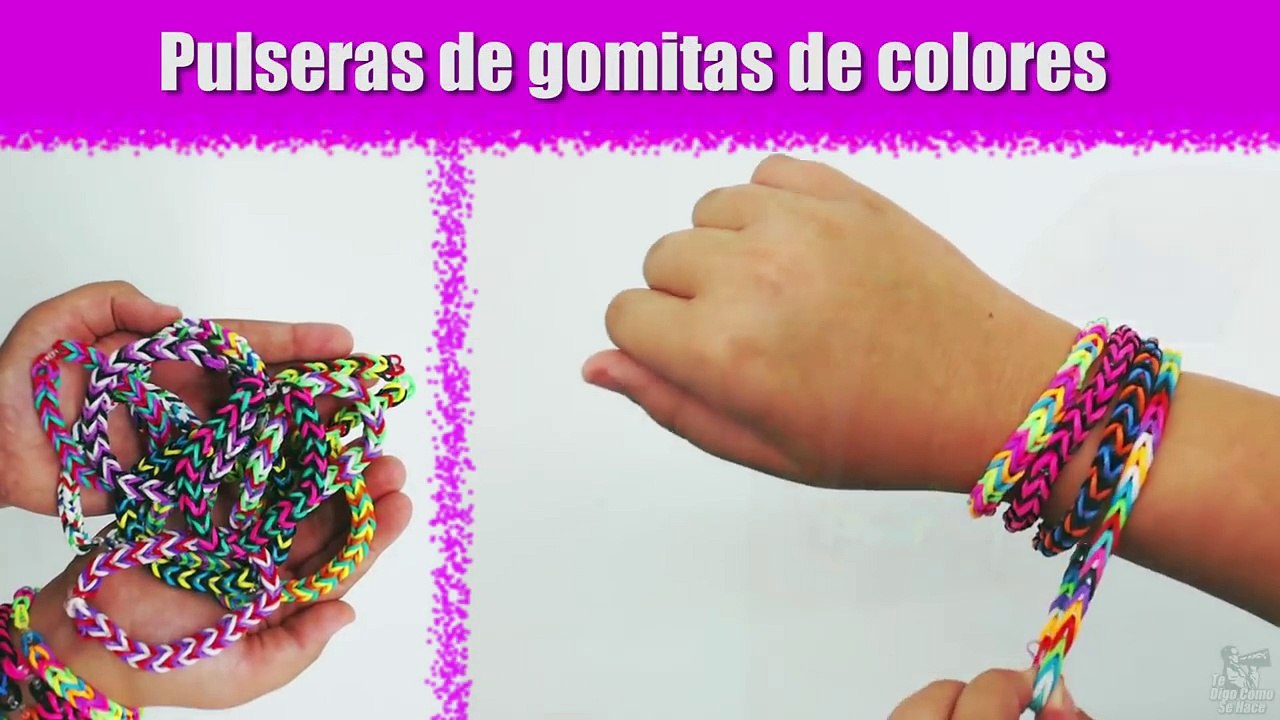 COMO HACER UNA PULSERA DE GOMITAS CON DOS TENEDORES
