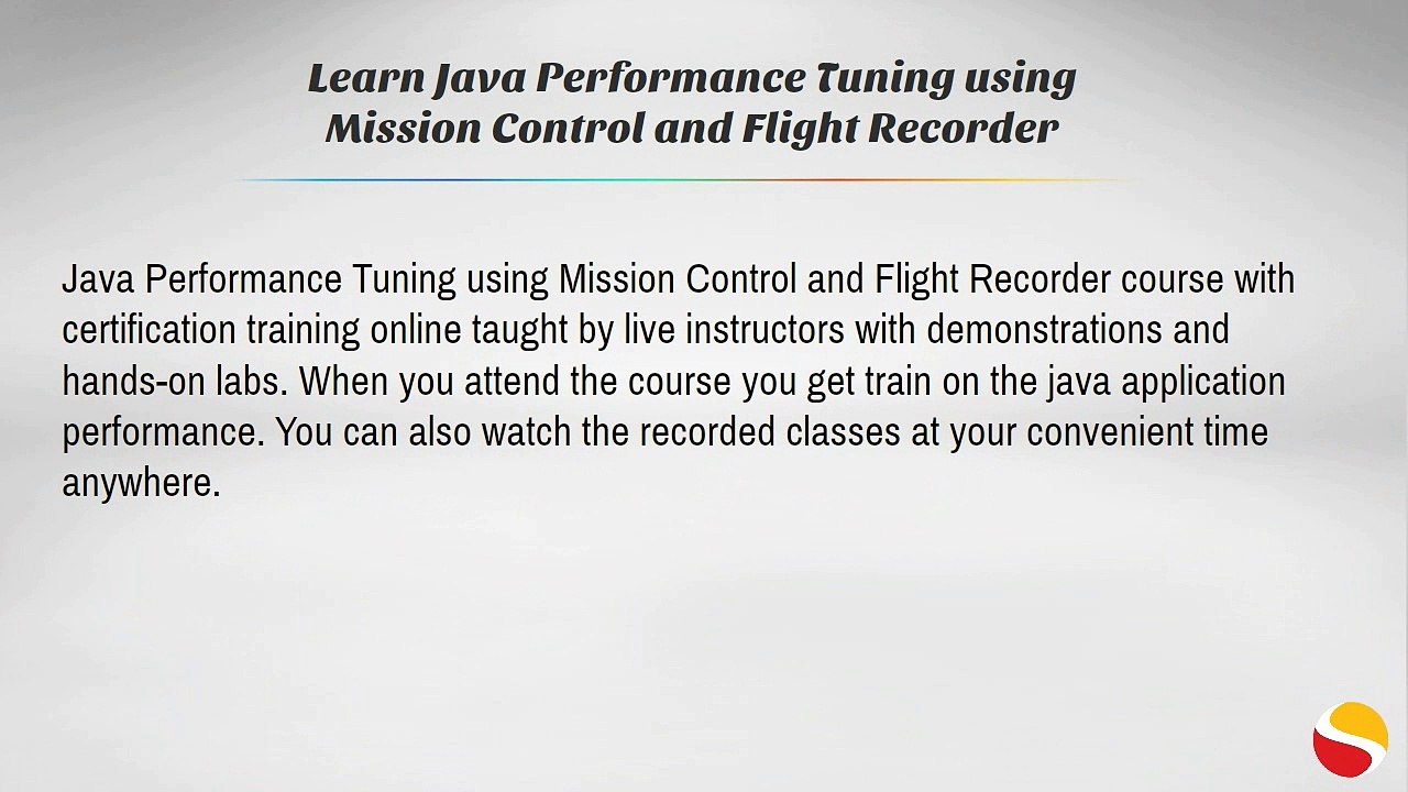 Learn Java Performance Tuning using Mission Control and Flight Recorder