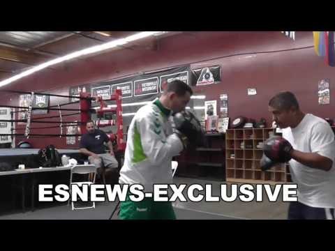 KO ARTIST egis kavaliauskas working mits with robert garciA EsNews Boxing